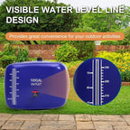 100 Gallon Water Bladder - 1000D PVC Water Storage Tank, Portable RV Collapsible Bladder Containers for Gardens, Camping, Emergency Situations, Blue