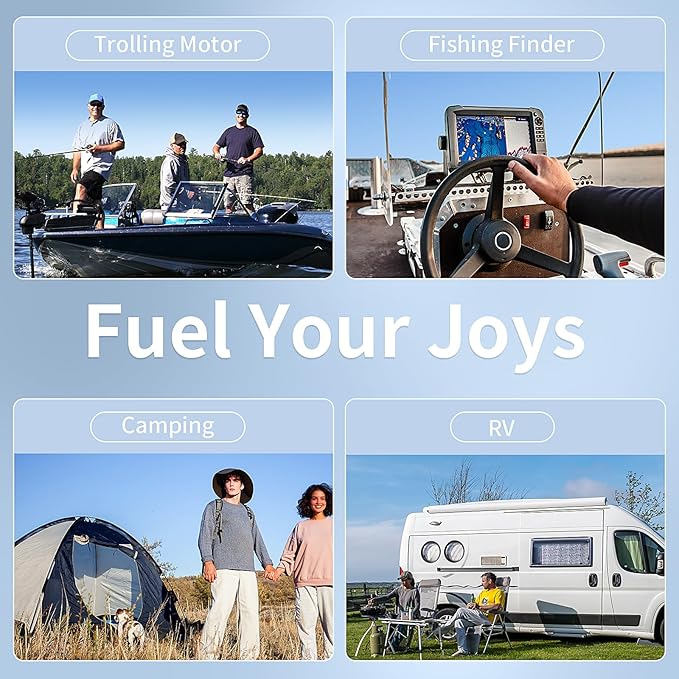 12.8V 100Ah LiFePO4 Deep Cycle Battery, 8000+ Cycles 1280Wh, Built-in 100A BMS, Replace AGM/Lead Acid for RV, Solar System, Boat, Marine, Trolling Motor, Camping