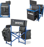 Picnic TIME NFL Unisex-Adult NFL Fusion Camping Chair with Side Table and Soft Cooler, Beach Chair for Adults, Lawn Chair