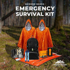 Emergency Survival Kit | Outdoor Tactical First Aid Kit | Tactical Gear for Hydration, Warmth & Shelter | NASA-Engineered Heat Retention | Camping Fishing Hunting Hiking | Gift or Men Women