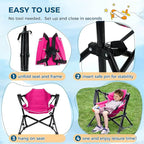 Kids Hammock Chair,Adjustable Kids Camping Chair,Folding Chair with Stand,Portable Hammock Chair for Camping, Travelling and Patio,Green,Supports 135 LBS (Pink)