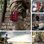 Molle Pouch ifak First aid kit Bag Empty Trauma Medical Tear away Pouches for Belt Backpack Vest Car Molly Med Case 600D nylon Small Tactical Pouch (RED)
