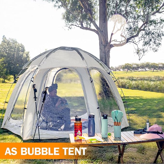 Bubble Tent, AYAMAYA 10x10 FT Screen House for 4-6 People, Outdoor Sports Tent Canopy with Mesh Mosquito Netting for Patio, Camping, Backyard and Outside Activities, Weatherproof Sun Shelter