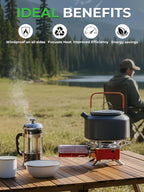 SYIPO Portable Camping Stove, Ultralight Backpacking Stove with Stable Support Wind-Resistance Camp Stove, Mini Outdoor Folding Metal Camping Gas Stove for Camping, Hiking, Cooking, ect.
