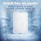 Cool Coolers by Fit & Fresh XL Slim Ice Packs, Quick Freeze Reusable Ice Packs for Lunch Boxes & Coolers, Long-Lasting, Space Saving Cooler Ice Packs, Multicolor, 4Pk