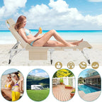 ABORON Patio Lounge Chair, Folding Guest Bed Cot for Adults, 500LB Heavy-Duty Capacity, Portable Extra Bed with Comfort Mat, Quick Fold Design for Indoor Guest Stays & Temporary Use