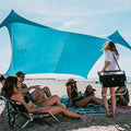 Neso Gigante Portable Beach Tent Sun Shelter - Lightweight Beach Shade Canopy - Easy Setup for Family Outings - Patented Reinforced Corners - UPF 50+ - 8ft Tall, 11 x 11ft - Save The Whales