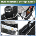 Nice C Heated Double Camping Chair with Canopy, Heated Outdoor Sports Folding Chair with Battery, Portable Padded Umbrella Chairs with Shade, Cup Holder, Cooler Bag, Loveseat for Lawn, Outdoors
