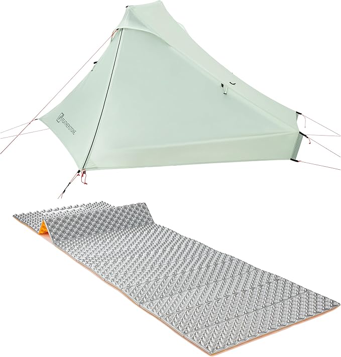 Featherstone Backbone 1 Person Ultralight Tent for Backpacking & El Cordion Closed Cell Foam Sleeping Pad Bundle