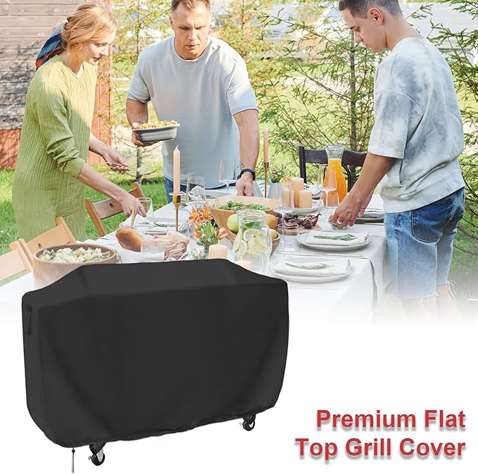Flat Top Grill Cover Compatible with Royal Goumet GD401 Propane Gas Grill, 68 Inches Waterproof Cover for Outdoor 36“ Propane Griddle/Gas Griddles/Flat Grill-68 x 23 x 35.8 inches