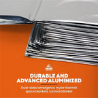 Emergency Blankets Mylar Thermal Blanket,(10 Pack) of Gigantic Space Blanket 82 * 64 in. Survival Blankets Heavy Duty Camping Gear,First Aid