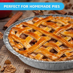 MontoPack Disposable Aluminum Foil Pie/Tart Pan | Round Cake Pan for Baking Personal Mini Pies, Homemade Cakes & Quiche | 9 Inch Pie/Tart Pans - 100 Pack