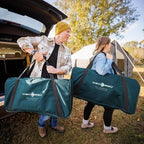 Disc-O-Bed Extra Large Portable Bunk Camping Cots with Carry Bags - Heavy-Duty Indoor or Outdoor Sleeping System, Converts to Bench or Separate Beds, 500 lb Weight Capacity Per Cot, Green