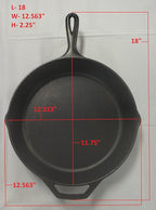 Lodge Seasoned Cast Iron Skillet - PFAS-Free, Non-Toxic Cookware - Use with an Oven, Stove, Grill, or Campfire - Naturally Non-Stick & Oven Safe - 12 Inches
