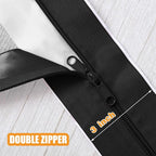 Tigeen 24 Roll Heavy Duty Zipper Door for Dust Barriers 7 ft x 3 Inch Self Adhesive Construction Zipper Door for Greenhouse Tent Accessories (Black)