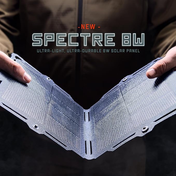 Dark Energy Spectre 8W Solar Panel | Ultra-Light | with Molle Pouch and Signature Series Kit
