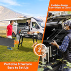 44" L x 17" W Grill Stand for Blackstone Griddle, Folding Grill Table Large Space Fit for 17"/22" Griddle, Ninja and Weber, BBQ Food Prep Table, Portable Outdoor Table for Camping, Tailgating, Outdoor