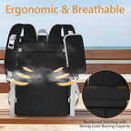 Cooler Backpack, 40 Cans Insulated Lunch Backpack Picnic Backpack for Men&Women, Durable Cooler Bag with 2 Leak Proof Compartments for Picnic, BBQ Camping, Lunch, Beach, Hiking, Black