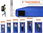 3 Inch Memory Foam Camping Mattress, Dual Layer Thick Sleeping Camp Pad for Car Tent Cot, Roll-Up Portable Glamping Floor Bed for Guests Sleepover