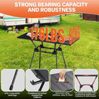 FUNYKICH 3ft Aluminum Roll Up Camping Table(L35''xW16''), 4 Height Adjustable Ultralight Folding Camp Table Up to 28'', Portable Tables with Carry Bag for Camping, Picnic, BBQ, Party, Backyard, Beach
