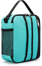 BEIMILY Lunch Box for Men Women Adults,Small Insulated Lunch Bag for Office Work Picnic,Reusable Portable Lunchbox,Soft Cooler Tote Bag(Light blue green)