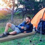 Tangkula Memory Foam Sleeping Pad, Roll Up Floor Mattress with Carry Bag, Non-Slip Bottom, Guest Floor Folding Bed for Sleepover, Portable Camping Mattress for Indoor Outdoor Car Travel Cot Tent