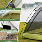 Clostnature Camping Tent with Porch - Waterproof 2 Person Tent for Camping, Easy Setup Lightweight Two Person Shelter for Hiking, Backpacking, Family, Outdoor