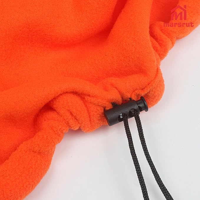 Fleece Sleeping Bag Liner, Cold Weather Blanket, 75 x 31 In, Lined Sack Sleep Travel Sheets with Zipper, Thermal Warmth Pad Lightweight Thin Down Insert Bags for Adults Camping Winter Unisex (Orange)
