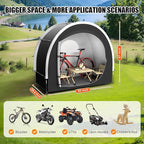 39.4" Larger Storage Shed Tent for Bike Motorcycle ebike eScooter Lawn Mower Outdoor Canopy Shelter Protection with Water Resistant Dustproof Windproof and Sunproof for RV Travel