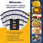 4Patriots 3-Month Survival Food Kit: Emergency Food Supply Designed to Last 25 Years, 688 Servings