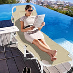 NAIZEA Folding Camping Cot W/Mat for Adults, Adjustable Lounge Chair Outdoor, Heavy Duty Sleeping Cot Bed, Travel Camp Cots for Pool, Beach, Patio Sunbathing