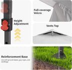 GDY 8x8FT Outdoor Pop Up Canopy Tent with One Push Setup, Easy Setup Gazebo with 4 PVC Transparent Sidewalls for Events, Parties, Camping, White