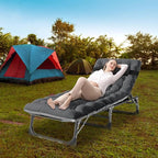 DoCred Folding Camping Cot with Mattress, 2 Pack Heavy Duty Folding Cot for Adults, Portable Sleeping Cot Bed Adults Outdoor Bed with Carry Bag, Travel Camp Cots