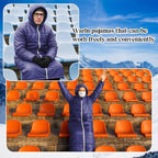 Macarrie Cold Weather Wearable Sleeping Bag for Adults with Sleeves and Hood 74 Inch Long 0 Degree Winter Weather Insulated Extreme Cold Sleeping Bag Coat for Camping Hiking Stadium