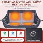 DoCred Heated Double Camping Chair, Heated Folding Camping Chairs Loveseat Outdoor Sports,Heating Oversized Loveseat Chairs for Adults,2 Person Camp Chair with 3 Heat Levels, Battery NOT Included