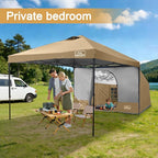 KAMPKEEPER Canopy Side Tent, Camping Canopy Tent for 10x10 Pop Up Canopies, Cube Tents, Gazebo Room Compatible with 10' Wide Canopies(Canopy Not Included)