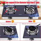 Hothit Gas Cooktop 2 Burner Outdoor Propane Stove, 28600 BTU, Portable Auto Ignition LPG Tempered Glass for camping, Courtyard Barbecue, RV Travel
