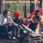 Powerful Propane Grill Torch Gun, Sous Vide Torch With Adjustable Flame, Flamethrower Gun Charcoal Lighter for BBQ, Campfire, Searing Steak, Cooking (Tank Not Included)