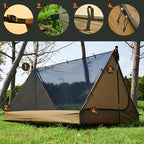 onewind Mesh Tent for 2 Person, 2 Openings Inner Tent for Tarp Ultralight Trekking Pole Tent Tarp Backpacking Netting Tent with Waterproof Bathtub Floor, No Trekking Pole Included