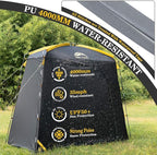 Happy Travel Bike Storage Shed Tent, Waterproof Portable Bike Cover with 40% More Top Space for 2/3/4/5 Bikes,Clips Easy Setup Sheds Shelter with Lockable Bicycle Design for Garden Tools, Lawn Mower