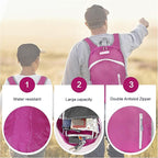35L Foldable Waterproof Backpack For Outdoor Sports Travel Inside Wet Clothes Compartment Packable For Multiple