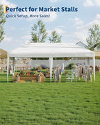 10x20 FT Pop Up Canopy Tent with 6 Sidewalls Easy up Canopy Tent Instant Shelter for Outdoor Event Party(White) ﻿