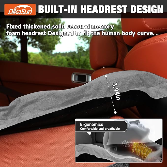 SUV Air Mattress, Self-Inflating Memory Foam Car Bed Mattress for SUV, Travel Camping Car Sleeping Pad with Storage Bag