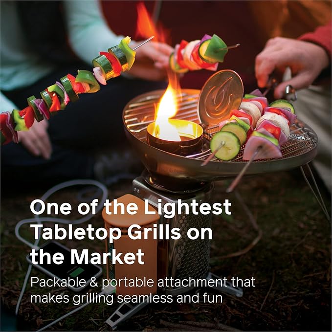 BioLite, CampStove Portable Tabletop Grill for CampStove 2, Wood-Fired Grill Attachment
