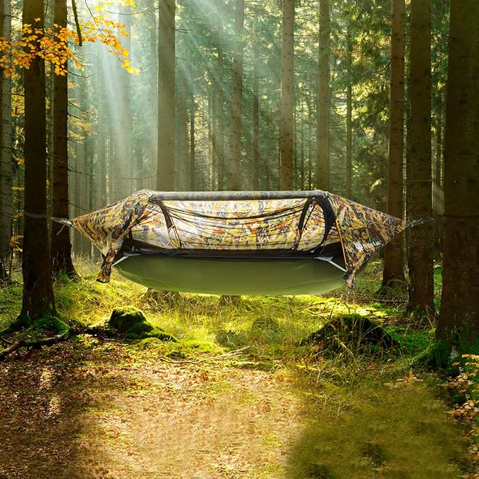 Night Cat Hammock Underquilts Sleeping Bag Single Insulated Under Blanket for Hammock 4 Seasons Lightweight Soft Warm 5-20℃ 8x3.6ft Army Green