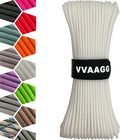 VVAAGG 1000 Paracord Rope, 50ft 12 Strand Parachute Cord for Crafting, DIY Projects, Survival Bracelets, Camping, Tent, Clothsline, Outdoor Hiking, Fishing (White, 50FT)