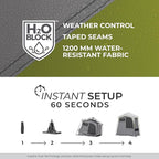CORE Instant Camping Utility Shower Tent with Changing Privacy Room