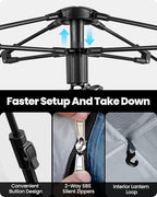 OutdoorMaster Updated Camping Tents, 4/6 Person Camping Tent with Blackout Shelter Technology, Easy Setup in 60 Seconds, Weatherproof Pop Up Tent with Top Rainfly, Instant Cabin Tent