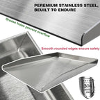 16"×12" Griddle for Gas Grills, Stainless Steel Flat Top Griddle with 2pcs Spatulas for Outdoor Gas & Charcoal Grills, Universal Cooking Plate for Camping Tailgating Parties