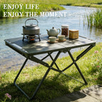 Folding Tactical Outdoor Table,Portable Adjustable Height IGT Modular Panels Camp Table with Light Bracket for Travel expeditions, Hiking, Picnics, BBQs & Beach Trips